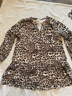 entro Leopard-Print Dress in Brown and Black